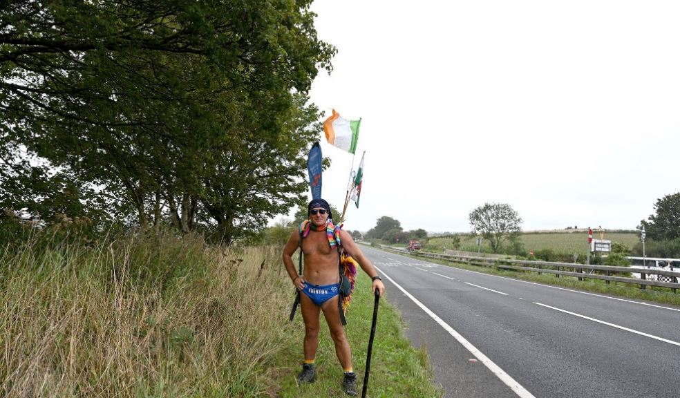 Speedo Mick reaches Plymouth on his 2,000 mile Giving Back Tour The